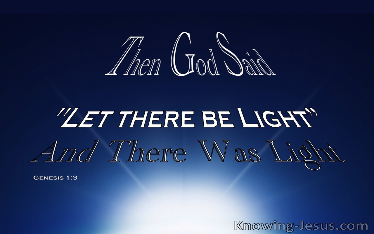 Genesis 1:3 God Said Let There Be Light (navy)